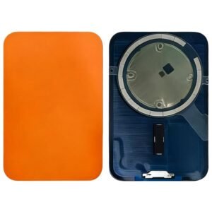 iPhone 17 Pro Max Glass Battery Back Cover with MagSafe Magnet (Orange)