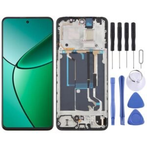 Realme 12+ 5G RMX3867 OLED LCD Screen Replacement with Digitizer Full Assembly and Frame