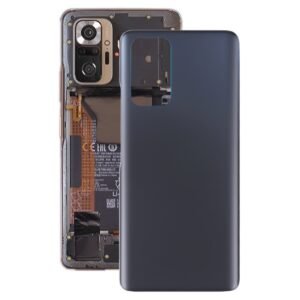 Glass Battery Back Cover for Xiaomi Redmi Note 10 Pro and Note 10 Pro Max and Note 10 Pro India (Black)