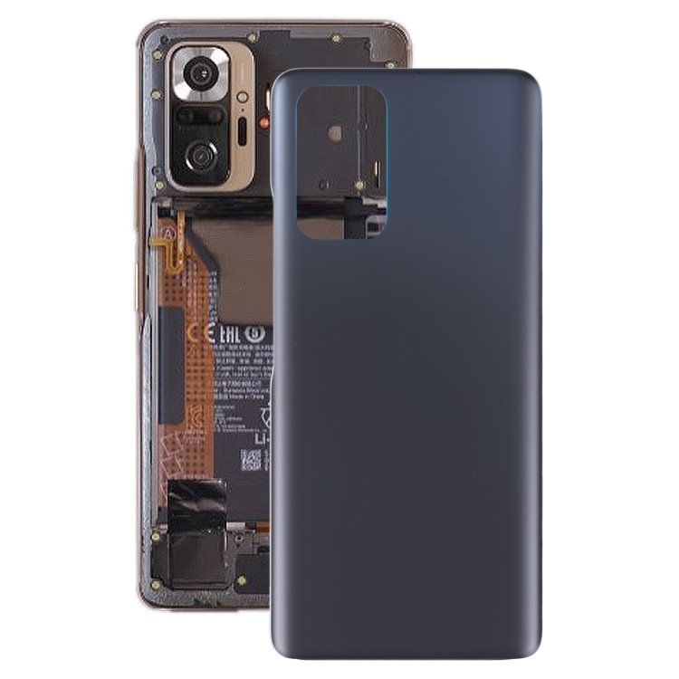 Glass Battery Back Cover for Xiaomi Redmi Note 10 Pro and Note 10 Pro Max and Note 10 Pro India (Black)